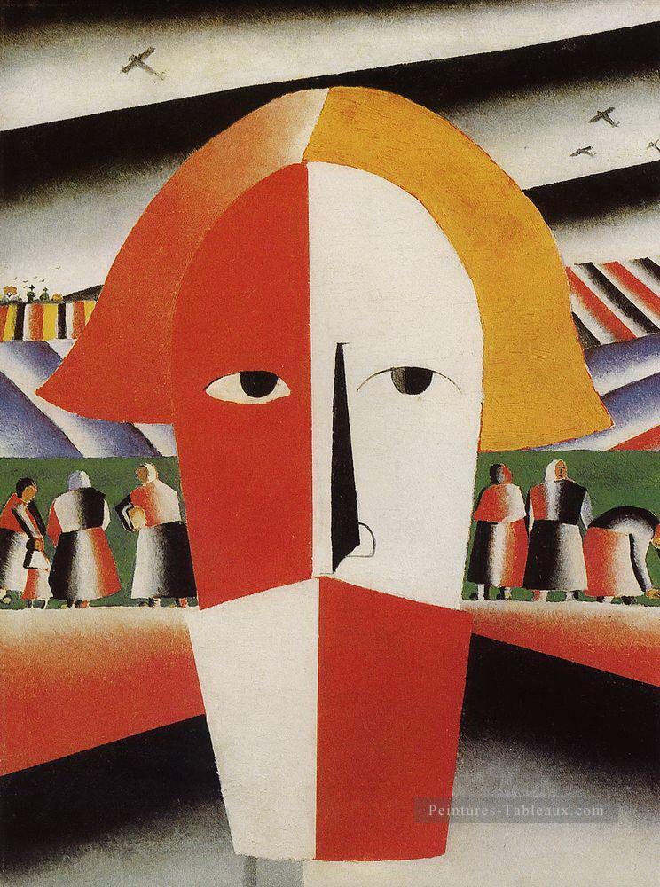 tête d’un paysan 1929 Kazimir Malevich abstrait Peintures à l'huile